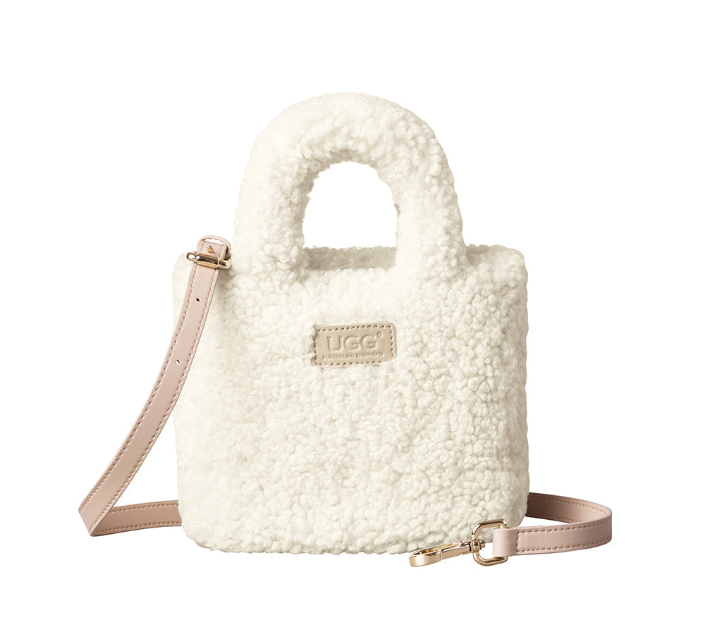 AUSTRALIAN SHEPHERD® Women Hand Over Shoulder Fluffy Boucle Bag
