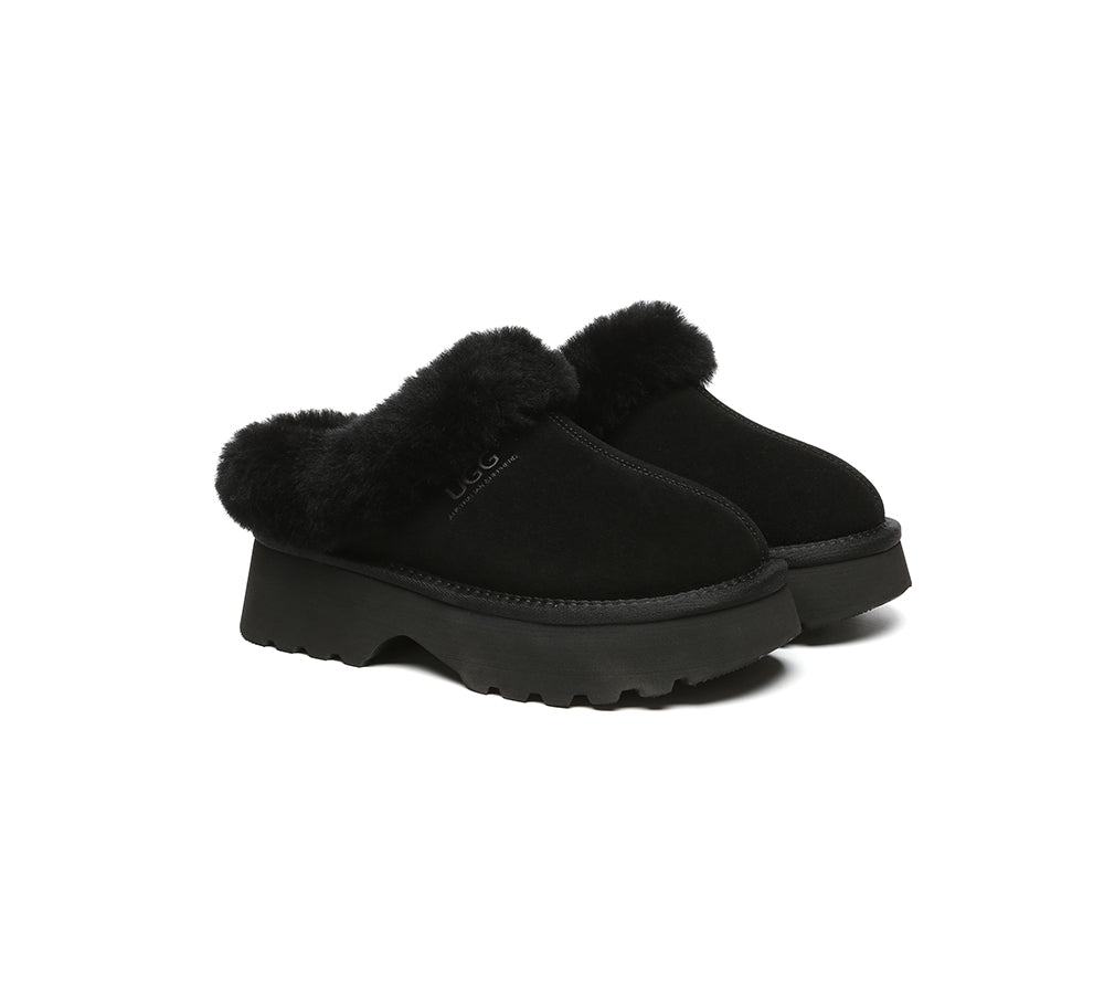 AUSTRALIAN SHEPHERD® UGG Slippers Sheepskin Wool Ankle Chunky