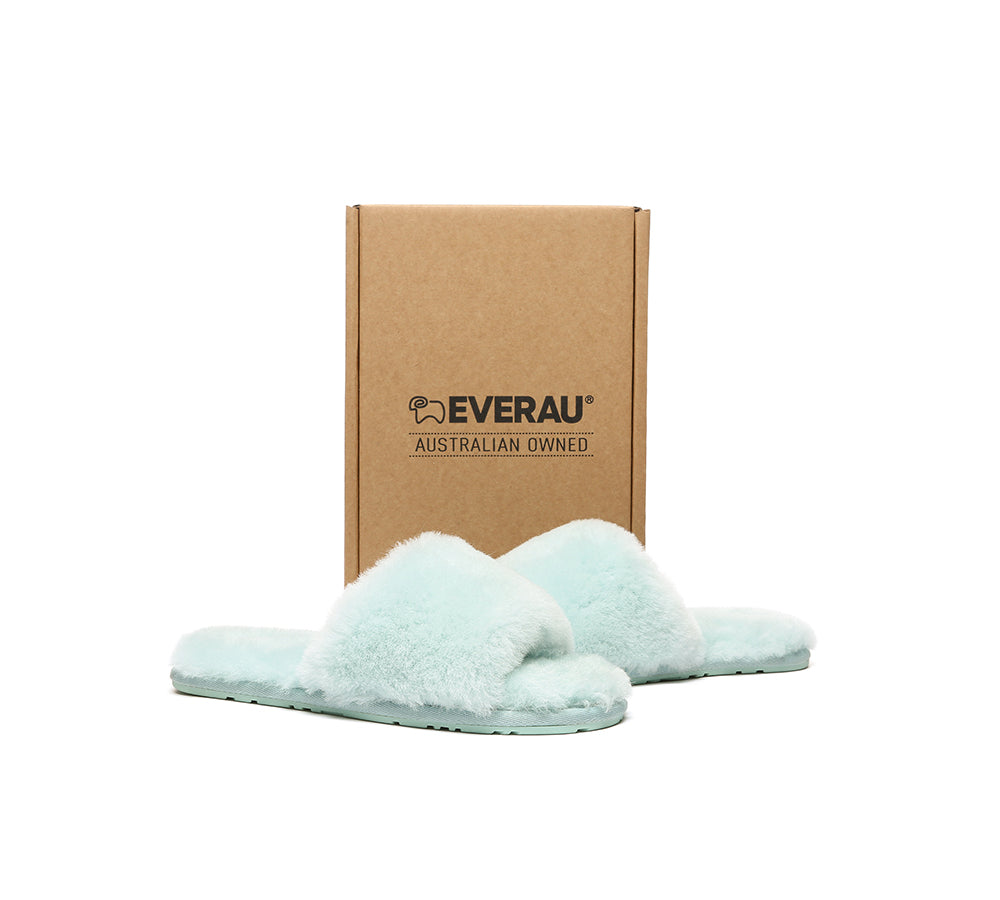 EVERAU® UGG Women Fluffy Slides Nala