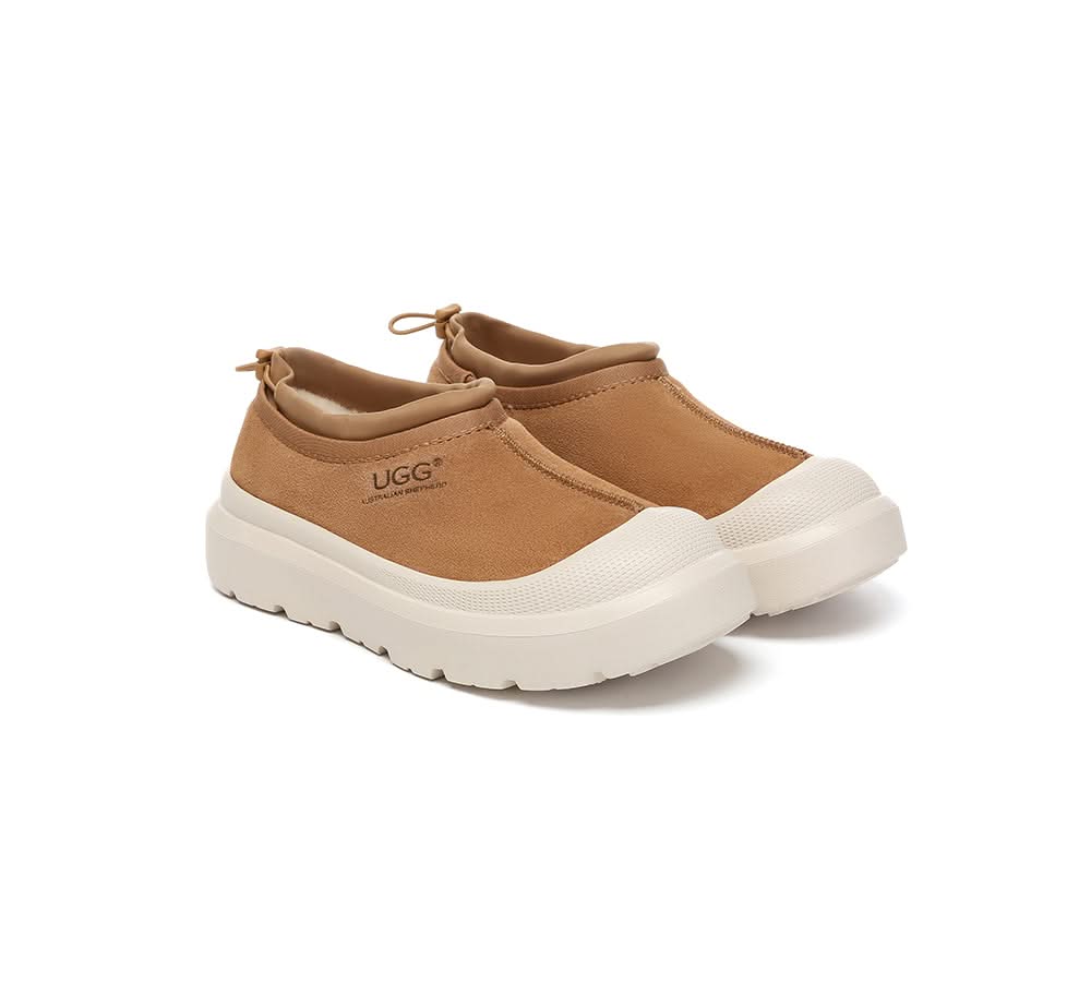 AUSTRALIAN SHEPHERD® UGG Slippers Sheepskin Wool Drawstring Chunky