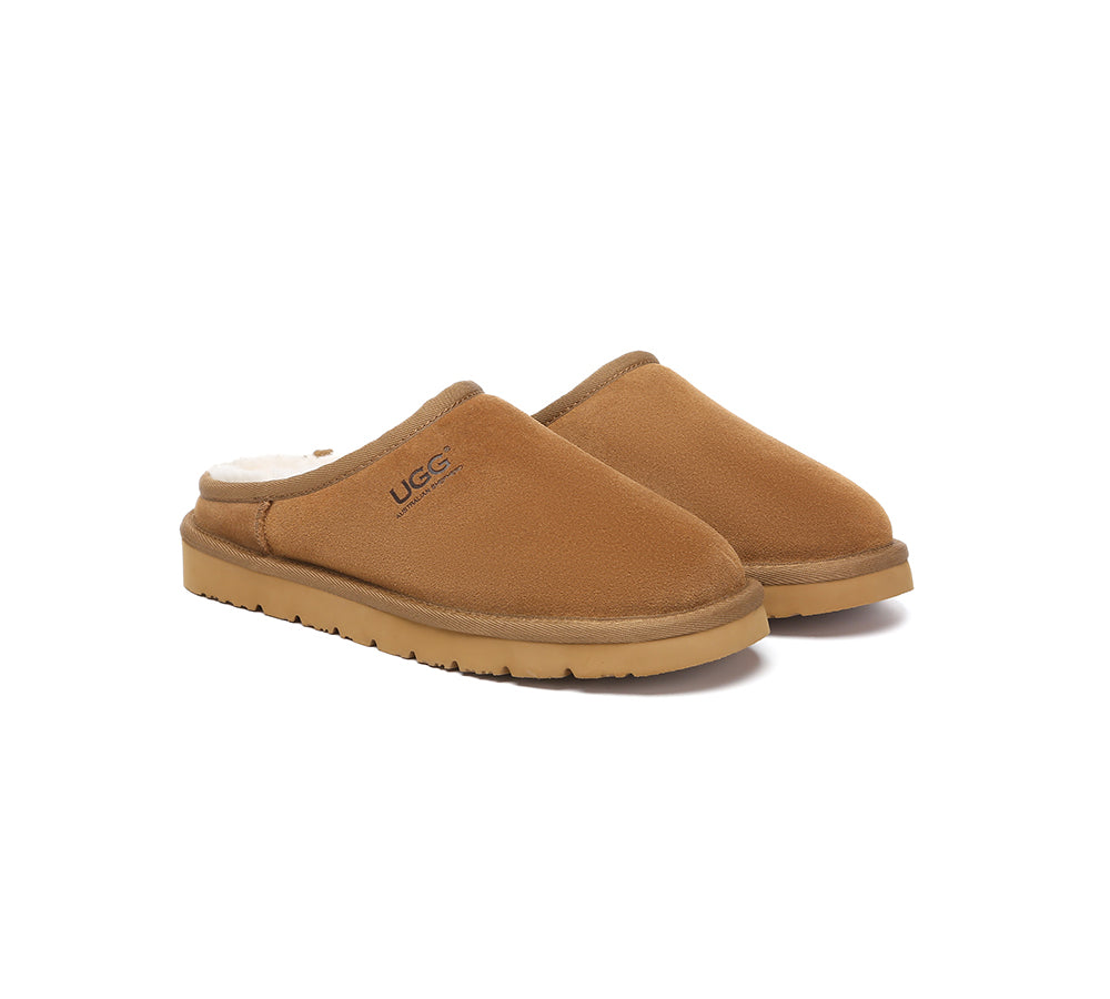 AUSTRALIAN SHEPHERD® UGG Slippers Sheepskin Wool Minimalist