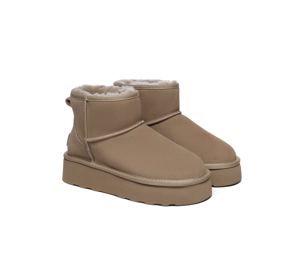 AUSTRALIAN SHEPHERD® UGG Boots Sheepskin Wool Ankle Platform