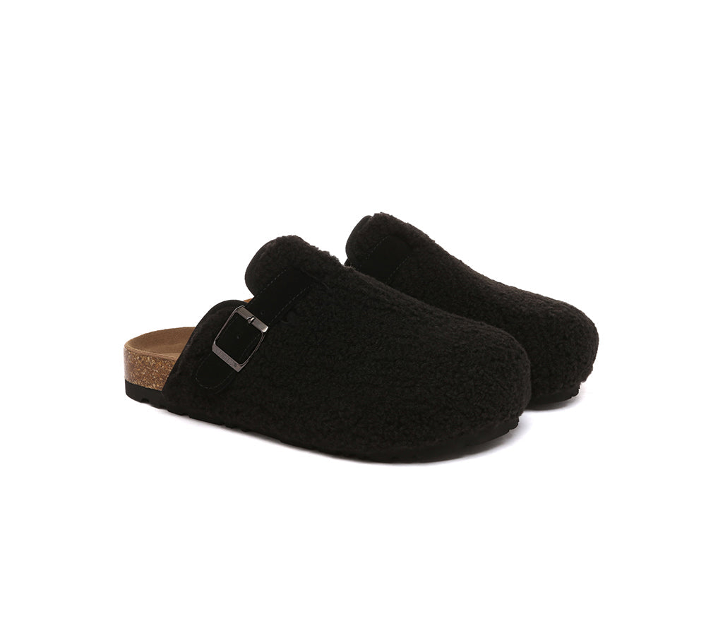 EVERAU® UGG Women Shearling Buckle Sandal Slides Greta – UGG