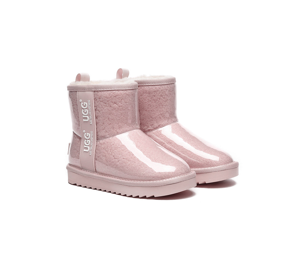 AUSTRALIAN SHEPHERD® UGG Kids Clear Waterproof Shearling Boots