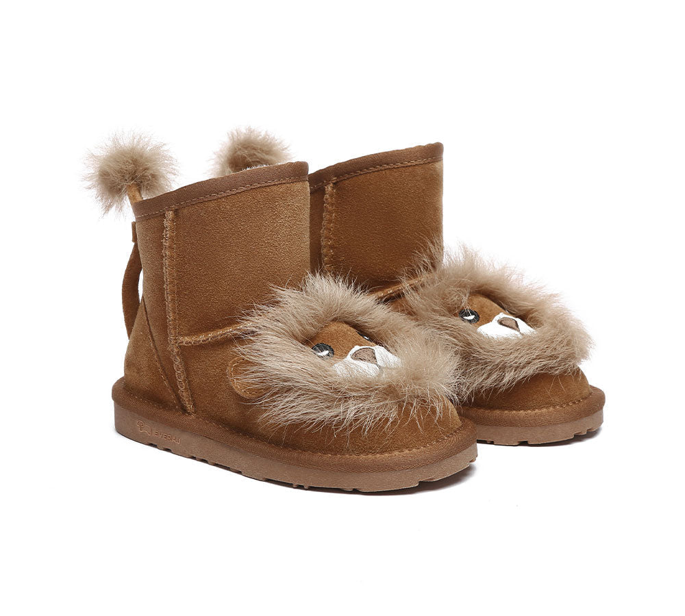 EVERAU® Kids Sheepskin Wool Boots Lion Kids Plus – UGG EXPRESS NZ