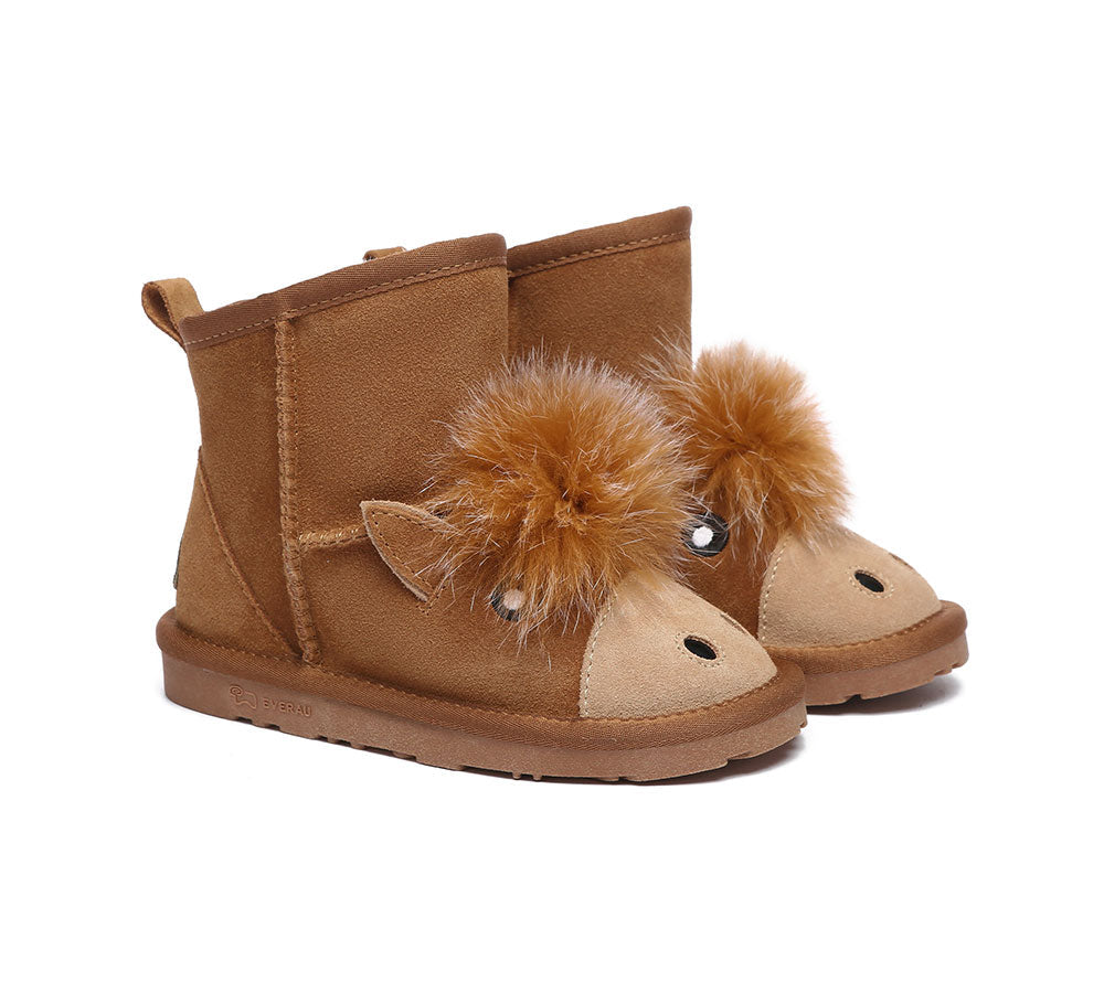 EVERAU® Kids Sheepskin Wool Boots Pony Kids Plus – UGG EXPRESS NZ