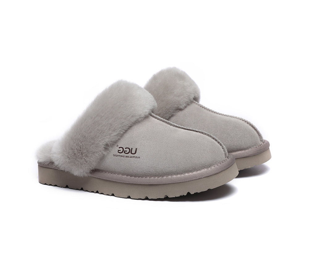 Casual Slippers Womens Grey Sheepskin Slippers UGG Slippers