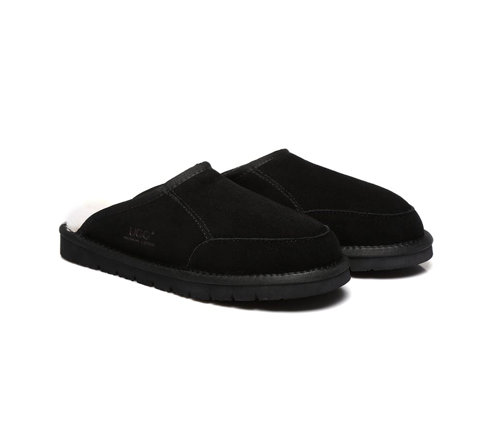 Grey ugg slippers mens best sale