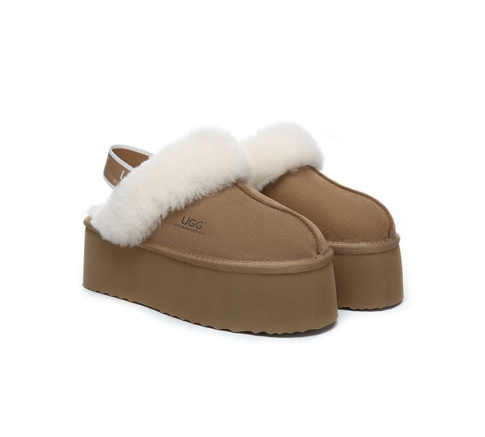 AUSTRALIAN SHEPHERD® UGG Women Slingback Platform Slippers Muffin