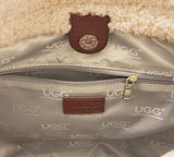 AUSTRALIAN SHEPHERD® Suede Shearling Tote Bag Over Shoulder Diana UGG AUSTRALIAN SHEPHERD