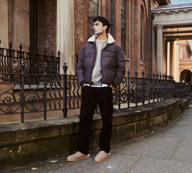 UGG Slippers Men Bred Australian Genuine Sheepskin