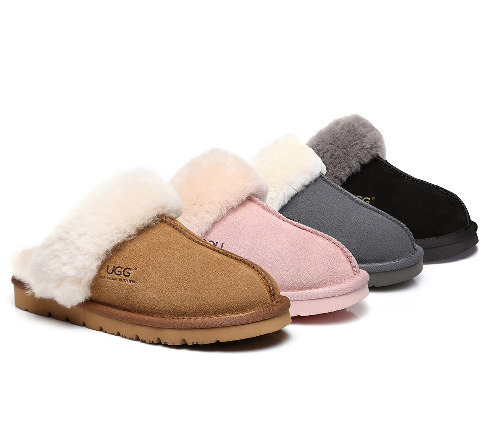 UGG Slippers Australia Premium Sheepskin Unisex Muffin Scuff – UGG
