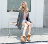 UGG Boots Australia Premium Double Face Sheepskin Mini Button Boots
