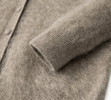 EVERAU® Yak Wool Knit Cardigan Cashmere Blend Loose Fit Morra EVERAU