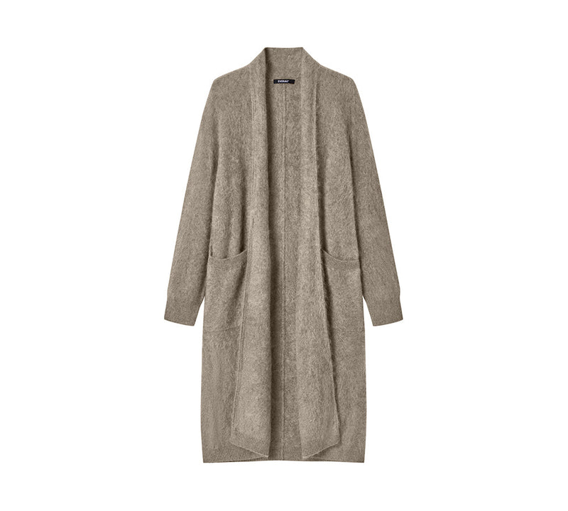 EVERAU® Women Cashmere Blend Wool Long Cardigan Grumo Coat EVERAU
