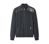 EVERAU® Wool Blend Zip-Up Jacket Stand Collar Urban Style Canver EVERAU