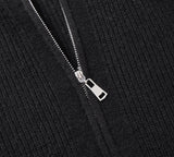 EVERAU® Wool Blend Zip-Up Jacket Stand Collar Urban Style Canver EVERAU