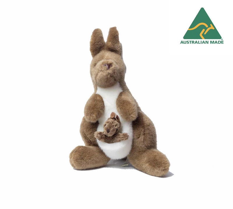 Australian Made Stuffed Animal Toys Kangaroo 12" Soft Toy Aussie Bush Toys