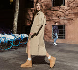 AUSTRALIAN SHEPHERD® UGG Sheepskin Wool Elastic Band Platform Boots Chelsie