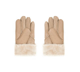 AUSTRALIAN SHEPHERD® Leather Fluffy Sheepskin Wool Stitching Gloves