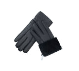 AUSTRALIAN SHEPHERD® Leather Fluffy Sheepskin Wool Stitching Gloves