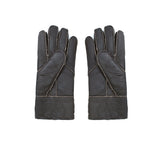 AUSTRALIAN SHEPHERD® Leather Fluffy Sheepskin Wool Stitching Gloves