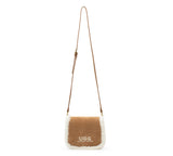 AUSTRALIAN SHEPHERD® Women Fluffy Wool Adjustable Strap Over Shoulder Messenger Bag