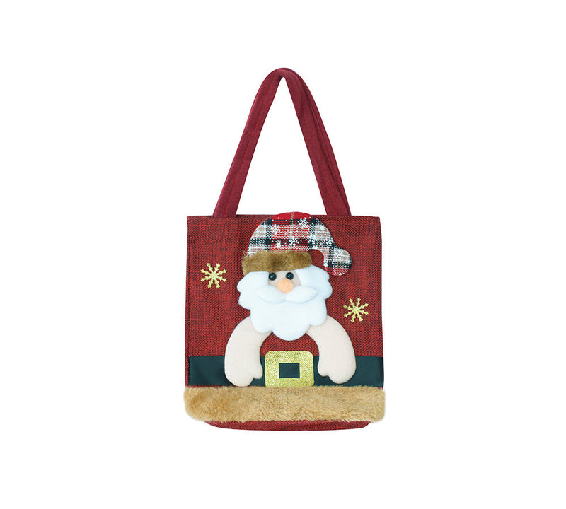 🎁 EVERAU® Christmas Reindeer Snowman Santa Tote Bag Berry (100% off)