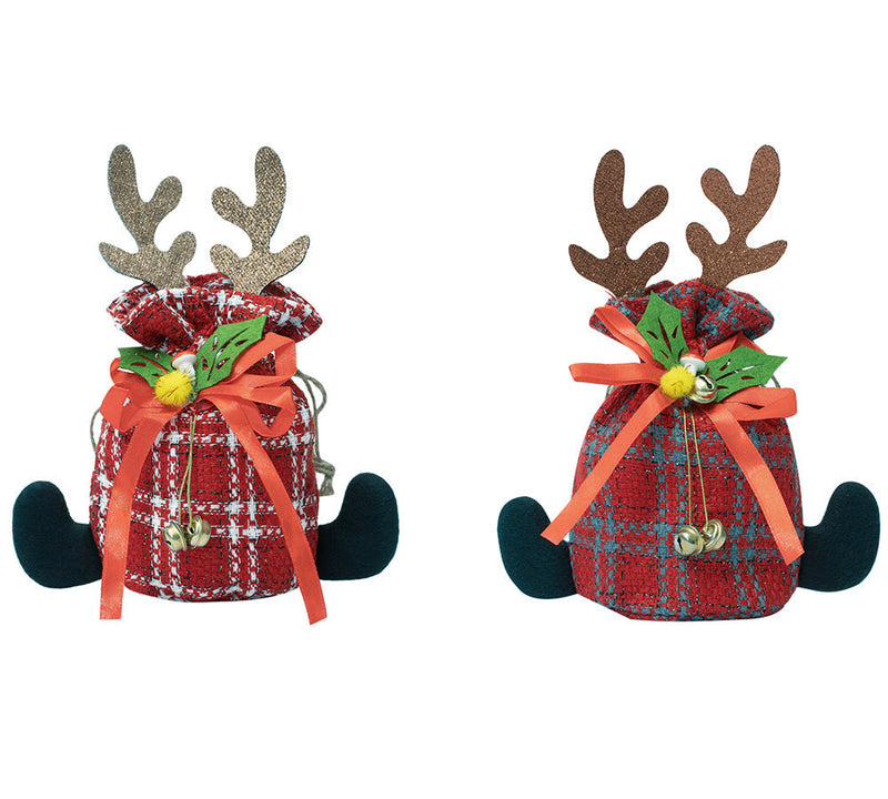 🎁 EVERAU® Christmas Reindeer Check Drawstring Bag (100% off)