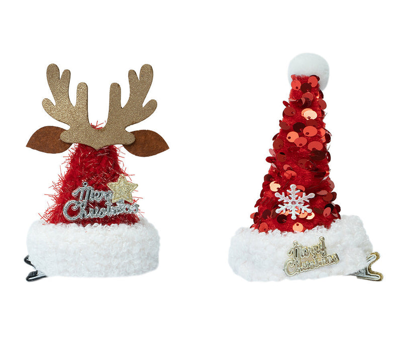 🎁 EVERAU® Christmas Reindeer Santa Hat Clip (100% off)