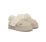 AUSTRALIAN SHEPHERD® UGG Slippers Women Removable Wool Strap Slingback Platform Musa