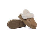 AUSTRALIAN SHEPHERD® UGG Slippers Women Removable Wool Strap Slingback Platform Musa