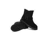 EVERAU® UGG Boots Women Sheepskin Wool Buckle Decor Ankle Polarwalk - UGG EXPRESS