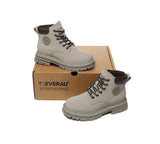 EVERAU® UGG Boots Women Leather Chunky Aubrey