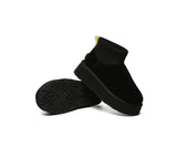 UGG EVERAU® UGG Boots Women Sheepskin Wool Stretchy Ankle Mini Platform Ethel