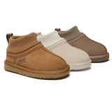 AUSTRALIAN SHEPHERD® UGG Slippers Kids Sheepskin Wool Stretchy Ankle Margaret