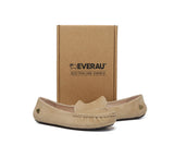 EVERAU® Women Suede Leather Moccasins Chic Soft Driving Loafers Morris EVERAU