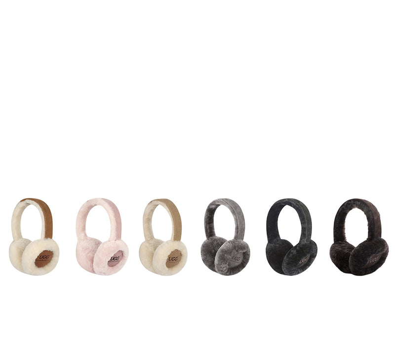 AUSTRALIAN SHEPHERD® UGG Women Adjustable Sheepskin Wool Earmuff Connie