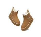 AUSTRALIAN SHEPHERD® UGG Boots Sheepskin Wool Elastic Band Platform Chelsie - UGG EXPRESS
