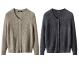 EVERAU® Yak Wool Knit Cardigan Cashmere Blend Loose Fit Morra EVERAU