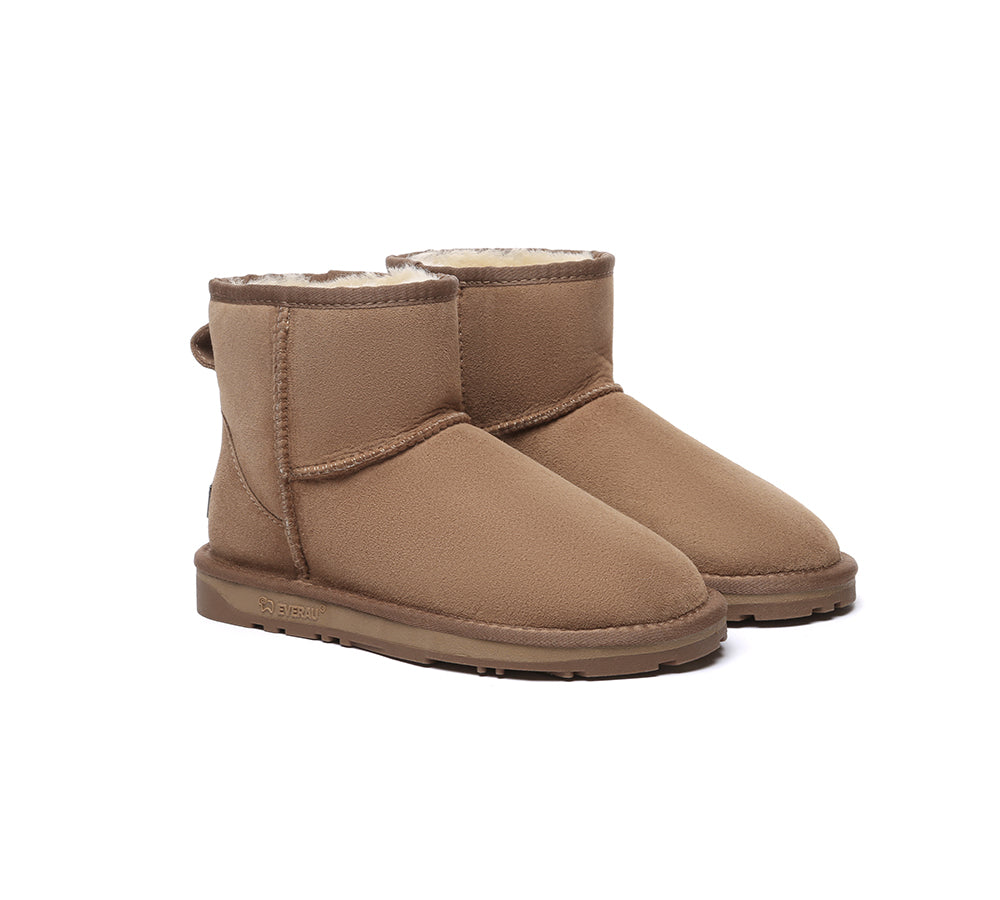 【UGG EXPRESS】EVERAU Sheepskin Ankle Platform Mini Carmen EVERAU® UGG Boots Women Sheepskin Wool Shearling Lined Ankle