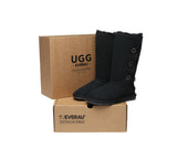 UGG EVERAU® UGG Boots Double Faced Sheepskin Wool Tall Button