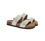 EVERAU® Double Straps Embossed Slip-on Summer Sandal Slides Aurelia