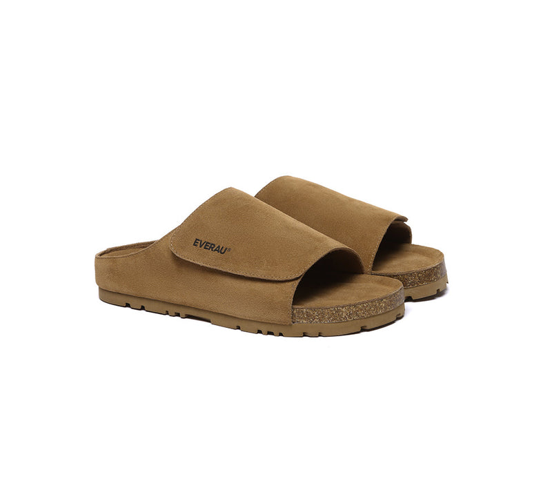 EVERAU?? Men Adjustable Embossed Slip-on Summer Slides Justice - UGG EXPRESS