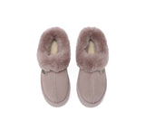 UGG EVERAU® UGG Slippers Women Sheepskin Wool Collar Ankle Platform Gabri