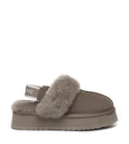 Removable Strap Slingback UGG Slipper Women Waffle Platform