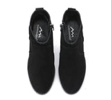 Leather Boots - Ankle Leather Zipper Heel Boots Women Velora