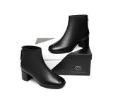 Leather Boots - TA Romina Women Black Leather Ankle Boots