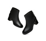 Leather Boots - TA Romina Women Black Leather Ankle Boots