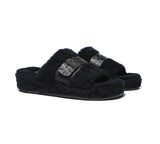 Slides - Curly Sheepskin Wool Slides Women Croft